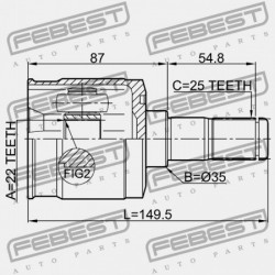 HÁTSÓ BELSŐ CSUKLÓ HYUNDAI SANTA FE 10 (2010-) GEN 49600-2B900