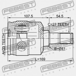 BAL BELSŐ CSUKLÓ HYUNDAI TUCSON 04: -OCT.2006 (2004-) GEN. 49505-2EJ10