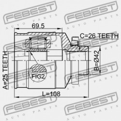 JOBB BELSŐ CSUKLÓ HYUNDAI TUCSON 04: -OKT.2006 (2004-) GEN. 49500-2E550