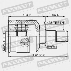 BAL OLDALI BELSŐ CSUKLÓ HYUNDAI IX35/TUCSON 10 (2009-2013) GEN 49505-39810