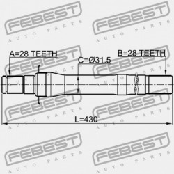 JOBB FÉLTENGELY HYUNDAI IX35/TUCSON 10 (2009-2013) GENERÁCIÓ 49560-2S050