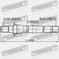 JOBB FÉLTENGELY HYUNDAI IX35/TUCSON 10 (2009-2013) GEN 49560-2S350