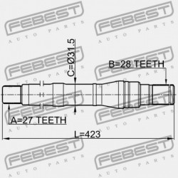 JOBB FÉLTENGELY HYUNDAI SANTA FE 06: -SEP.2006 (2006-) EUR 49560-2B150