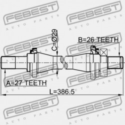 JOBB FÉLTENGELY HYUNDAI TUCSON 04: -OKT.2006 (2004-) GEN 49562-38700