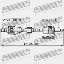 JOBB ELSŐ FÉLTENGELY HYUNDAI ACCENT 11 (2011-2014) HMA 49501-1R000