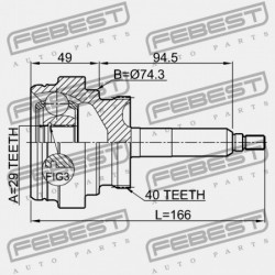 SSANG YONG ACTYON 2001-2013 KÜLSŐ KÖZÖS 4130031000