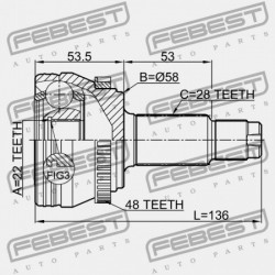 HÁTSÓ KÜLSŐ CSUKLÓ SSANG YONG NEW ACTYON (KORANDO C) 2010-2013 4230034000