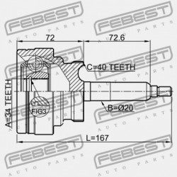SSANG YONG RODIUS/STAVIC 2002-2013 KÜLSŐ CSUKLÓ 4130021300