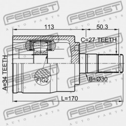 BAL BELSŐ ÍZÜLET SSANG YONG NEW ACTYON (KORANDO C) 2010-2013 4130034301