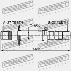 SSANG YONG NEW ACTYON (KORANDO C) JOBB OLDALI FÉLTENGELY 2010-2013 4131034010