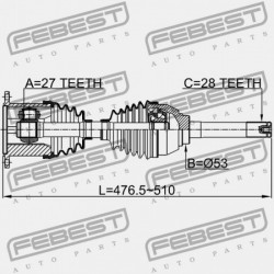 JOBB FÉLTENGELY SSANG YONG KORANDO 1993-2012 4130005101