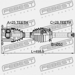 JOBB FÉLTENGELY SSANG YONG KORANDO 1993-2012 4130005402