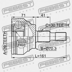 KÜLSŐ CSUKLÓ MERCEDES BENZ ML-OSZTÁLY 164 2004-2011 A1643302001