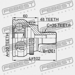 KÜLSŐ CSUKLÓ MERCEDES BENZ E-OSZTÁLY 210 4 MATIC 1996-2002 A2103300901