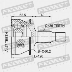 KÜLSŐ CSUKLÓ MERCEDES BENZ A-OSZTÁLY 169 2003-2012 A1693601068
