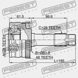 KÜLSŐ CSUKLÓ MERCEDES BENZ G-OSZTÁLY 463 1992-2018 A4633302901