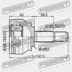 KÜLSŐ CSUKLÓ OPEL CORSA D 2006-2014 0374651