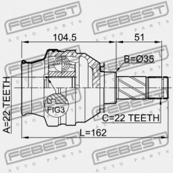 OPEL ASTRA H 2004-2010 BELSŐ CSUKLÓ 1603271