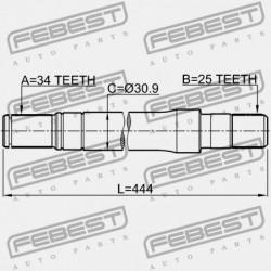 JOBB FÉLTENGELY OPEL ASTRA J 2010-2015 0374516