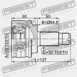 KÜLSŐ CSUKLÓ BMW X3 E83 2003-2006 ECE 31607529201