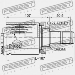 BAL OLDALI BELSŐ CSUKLÓ BMW X3 E83 2003-2006 ECE 31607529201