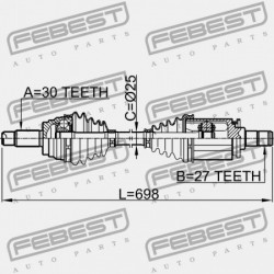 BAL ELSŐ FÉLTENGELY BMW X5 E70 2006-2013 ECE 31607545125