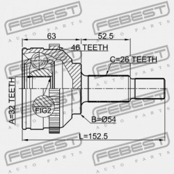 KÜLSŐ CSUKLÓ CHRYSLER SEBRING (JR) 2001-2006 05017653AA