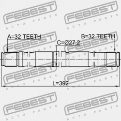 BAL OLDALI FÉLTENGELY CHRYSLER SEBRING (JR) 2001-2006 05017654AA