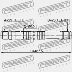 BAL FÉLTENGELY B/CSUKLÓK FORD EXPLORER KÁD 2011-2013 KANNA 1841533