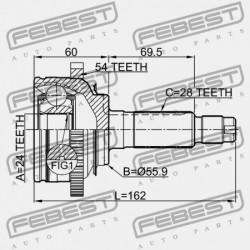 KIA MES:KARNEVÁL (19980615-20050930) MES KÜLSŐ CSATLAKOZÓ 0K56P22510