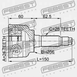 KÜLSŐ CSUKLÓ KIA SHUMA,II/SEPHIA,II/MENTOR,II/SPECTRA 1997-2004 0K9A222510