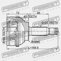 KÜLSŐ CSUKLÓ HYUNDAI SONATA EF 02 2001-2006 DOM 49506-38640