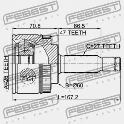 KÜLSŐ CSUKLÓ KIA OPIRUS 03 (2003-2006) GEN 49500-3F750