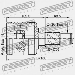 BAL BELSŐ CSUKLÓ KIA SORENTO 02 2002-2006 DOM 49501-3E201