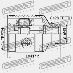 JOBB BELSŐ CSUKLÓ KIA MES:CARNIVAL (19980615-20050930) MES 1K56P2550XA