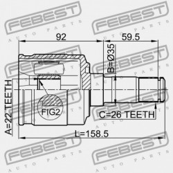 BAL OLDALI BELSŐ CSUKLÓ KIA SHUMA,II/SEPHIA,II/MENTOR,II/SPECTRA 1997-2004 0K2N122520