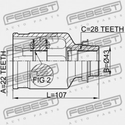 JOBB BELSŐ CSUKLÓ KIA SHUMA,II/SEPHIA,II/MENTOR,II/SPECTRA 1997-2004 0K2NC22520
