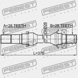 JOBB FÉLTENGELY KIA MES:CARNIVAL (19980615-20050930) MES 0K55C-25700B