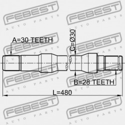 JOBB OLDALI FÉLTENGELY KIA SORENTO 02 (2002-2006) CIS 53270-3E800