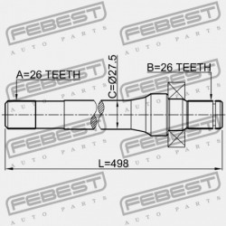 BAL OLDALI FÉLTENGELY KIA SPORTAGE (19980415-20030506) GEN 0K01127270