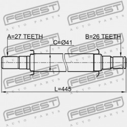 JOBB FÉLTENGELY HYUNDAI IX35/TUCSON 14 (CSEH ÜZEM-EUR) (2013-2015) EUR 49560-2S600
