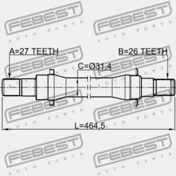 JOBB FÉLTENGELY HYUNDAI IX35/TUCSON 14 (CSEH ÜZEM-EUR) (2013-2015) EUR 49560-2S750