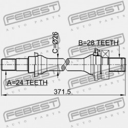 JOBB FÉLTENGELY KIA SHUMA,II/SEPHIA,II/MENTOR,II/SPECTRA 1997-2004 0K2ND25700A