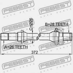 JOBB FÉLTENGELY KIA SHUMA,II/SEPHIA,II/MENTOR,II/SPECTRA 1997-2004 0K2NC25700A