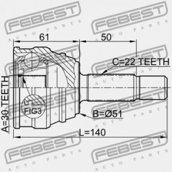KÜLSŐ CSUKLÓS ÜLÉS CORDOBA/VARIO 1993-2002 E 357498099X