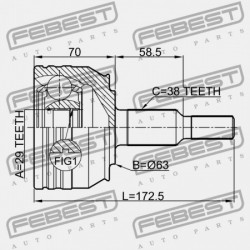 KÜLSŐ CSUKLÓ VOLKSWAGEN TRANSPORTER 7H 2003-2010 MEX 7H0498099B