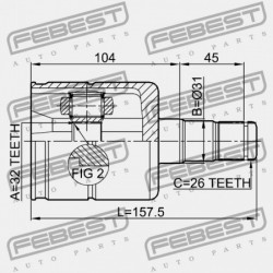 AUDI A3/S3/SPORTB./LIM./QU 2004-2013 RDW BELSŐ CSUKLÓ 1K0498103CX