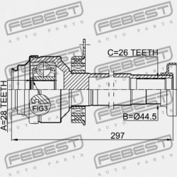 JOBB BELSŐ CSUKLÓ VOLKSWAGEN TRANSPORTER 7H 2003-2010 MEX 7H0498104L