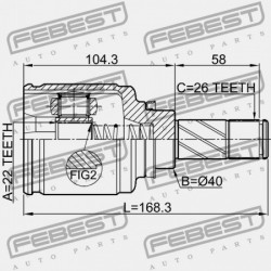 BAL BELSŐ CSUKLÓ RENAULT KANGOO 2008- 391017321R