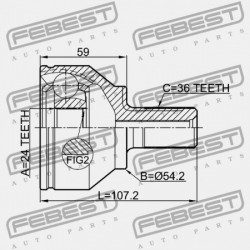 VOLVO S80 2007- KÜLSŐ CSUKLÓ 36000550